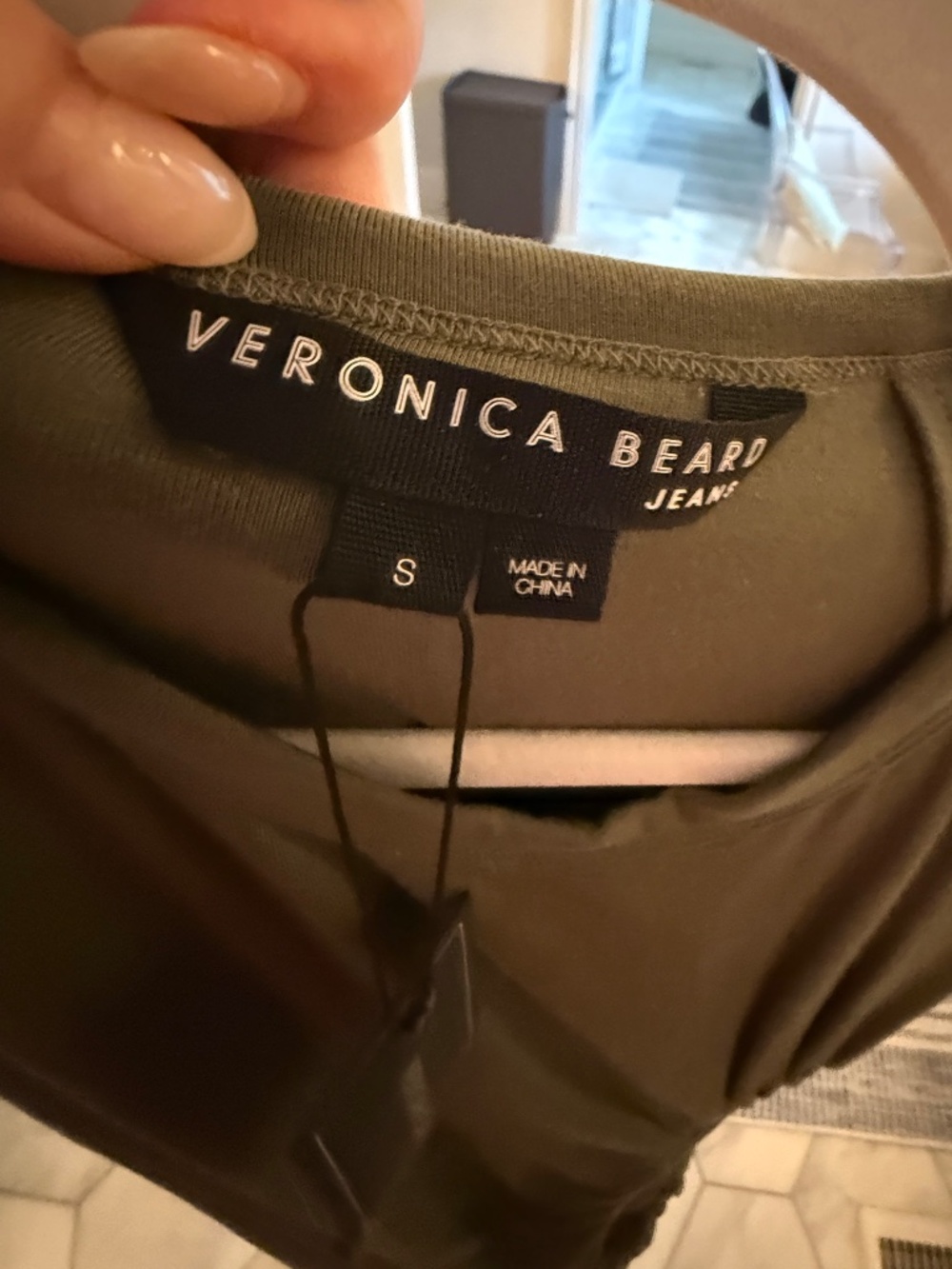 Veronica Beard Jeans Brompton Dress NWT Bright Army Size Small - Picture 2 of 5